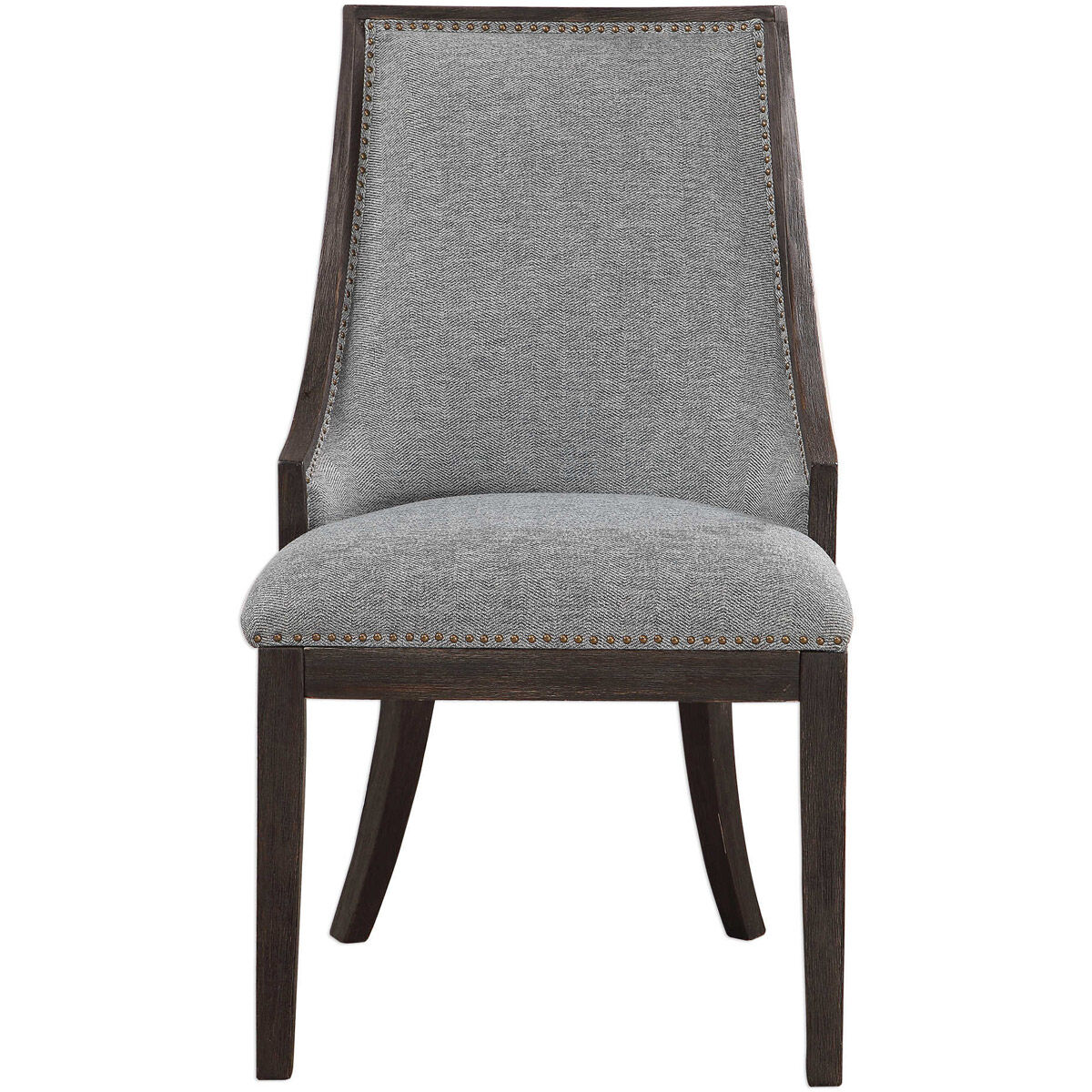 Janis Light Denim and Ebony Stain Accent Chair