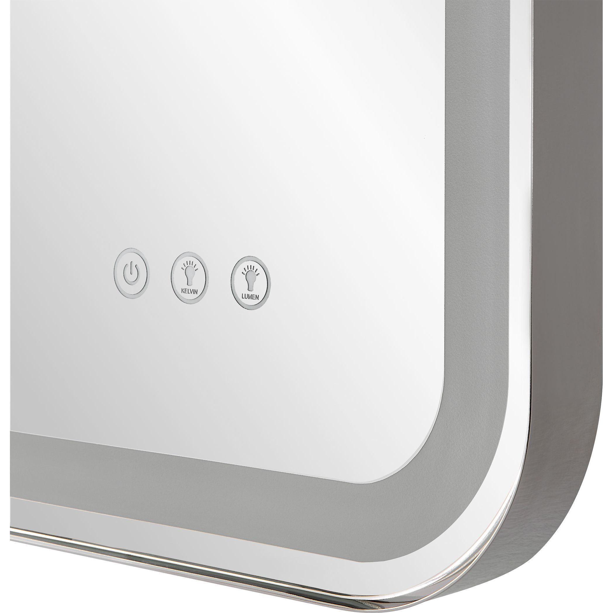 Crofton 32.25 X 22.25 inch Polished Nickel LED Lighted Vanity Mirror