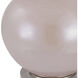 Rosa 29 inch 150.00 watt Blush Pink Glass with Brushed Nickel and Crystal Table Lamp Portable Light