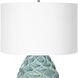 Laced Up 32.25 inch 150 watt Sea Foam Gloss Glaze and Crystal Table Lamp Portable Light