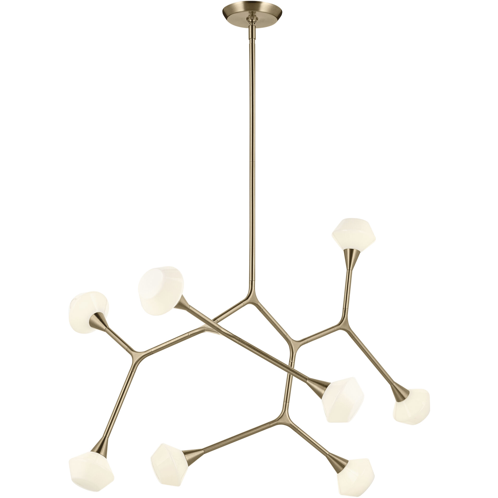 Cassius 8 Light 26.5 inch Champagne Bronze Chandelier Ceiling Light, Convertible
