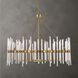 Crystal 8 Light 38.75 inch Warm Brass Chandelier Ceiling Light