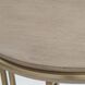 Elise 23 X 22 inch Light Oak and Brushed Brass Side Table