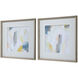 Fractal Pastel 30 X 30 inch Abstract Art, Set of 2