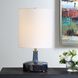 Abyss 22.5 inch 150.00 watt Light Blue and Midnight Blue with Brass Table Lamp Portable Light