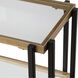 Kentmore 54 inch Two-Toned Matte Black and Brushed Gold Console Table