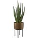 Arabia Green with Antique Brass and Matte Black Aloe Planter