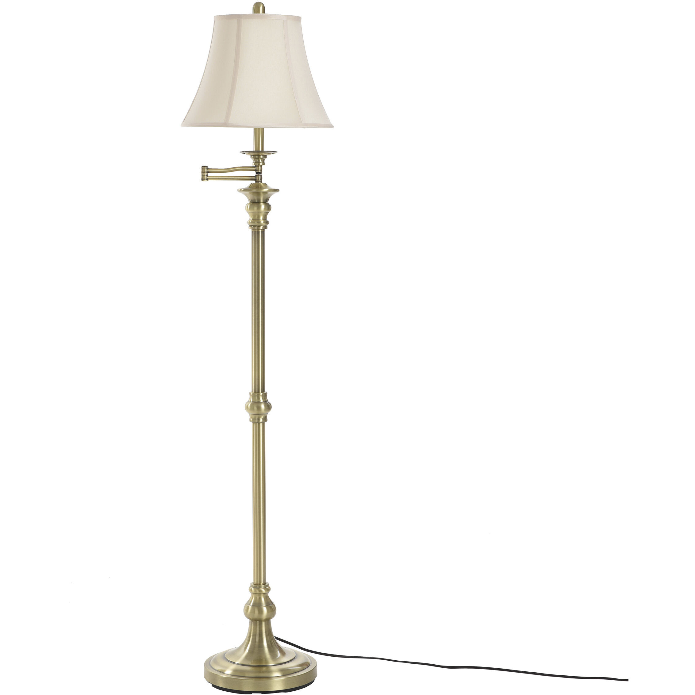 Signature 62 inch 100 watt Antique Brass Floor Lamp Portable Light