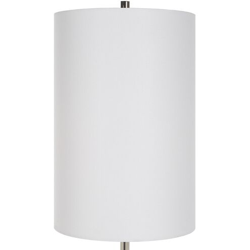 Stratus 36 inch 150.00 watt Gray Glass and Polished Nickel Buffet Lamp Portable Light