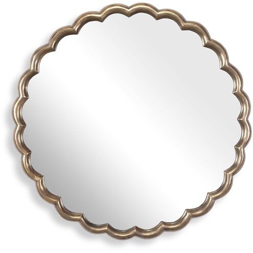 Cerrito 34 X 34 inch Antique Brass Mirror