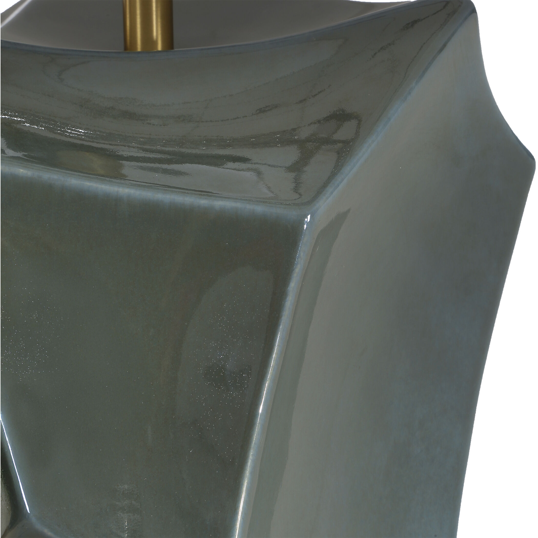 Prisma 24 inch 150 watt Metallic Smoky Bronze Glaze and Antique Brass Table Lamp Portable Light