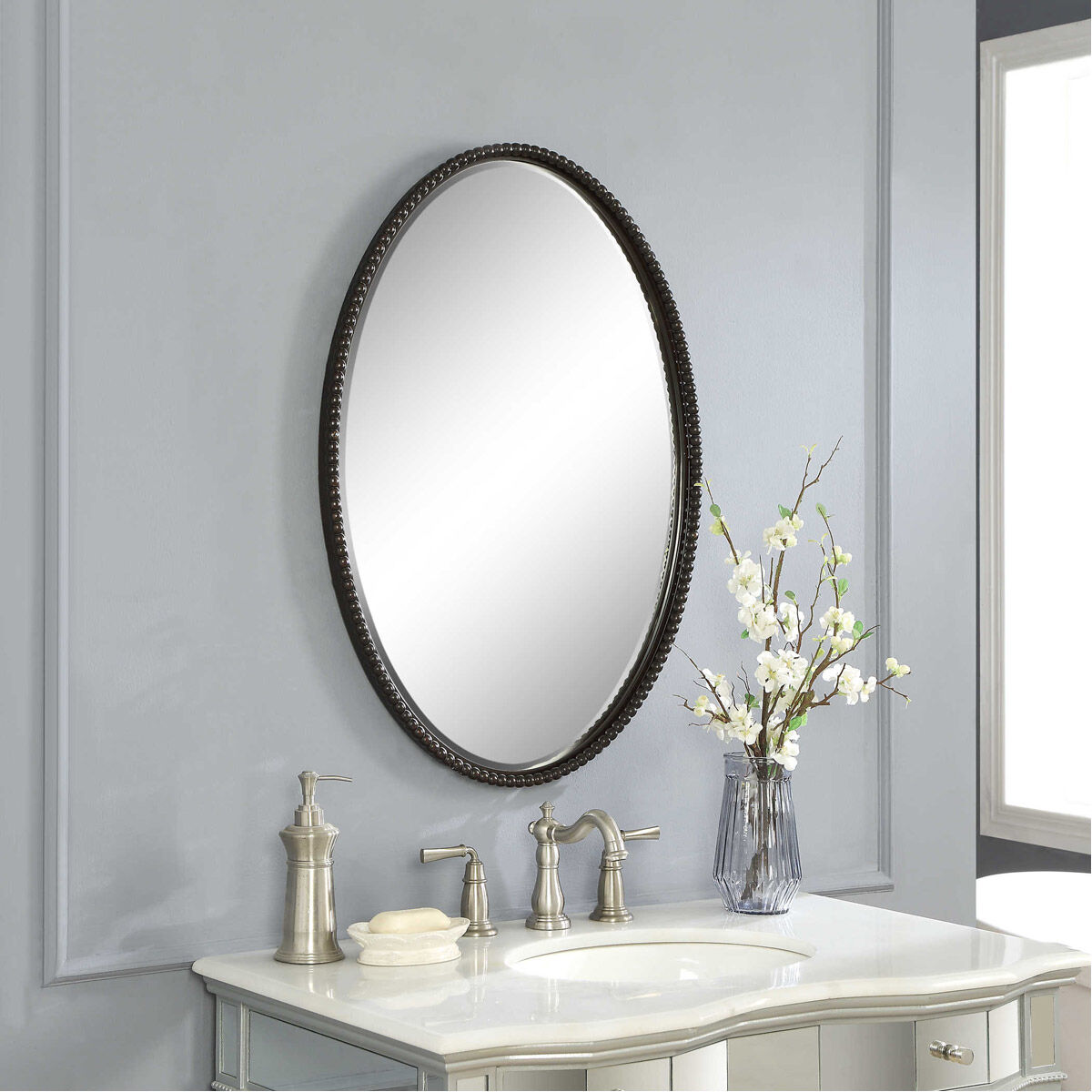 Sherise 32 X 22 inch Bronze Wall Mirror