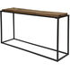 Holston 54 inch Satin Black and Natural Reclaimed Wood Console Table