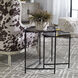 Burnett 24 X 19 inch Satin Black and Dark Nickel Nesting Tables, Set of 2