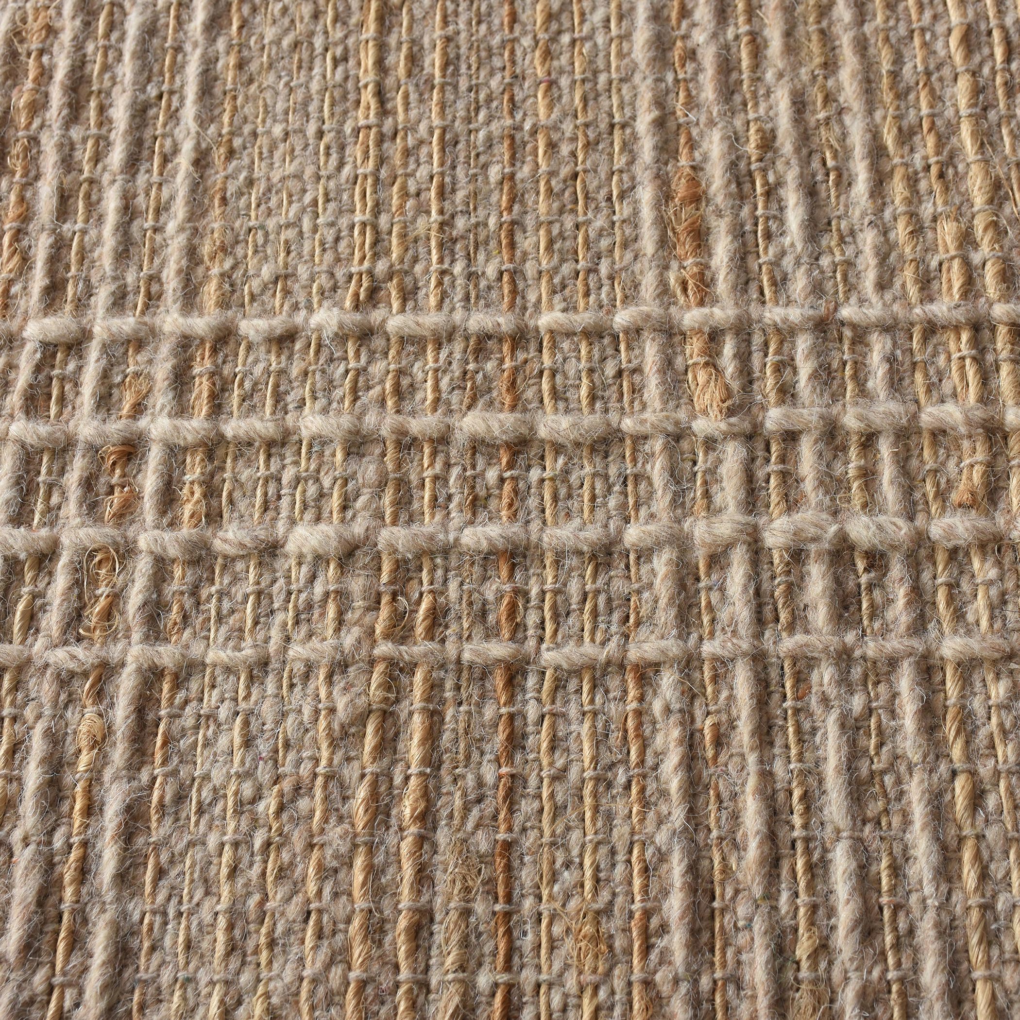 Baxton 108 X 72 inch Beige with Natural Twisted Jute Rug, 6ft x 9ft