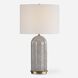 Dapple 29.5 inch 150.00 watt White Dapple on Dark Chocolate and Brushed Antique Brass Table Lamp Portable Light