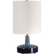 Abyss 22.5 inch 150.00 watt Light Blue and Midnight Blue with Brass Table Lamp Portable Light