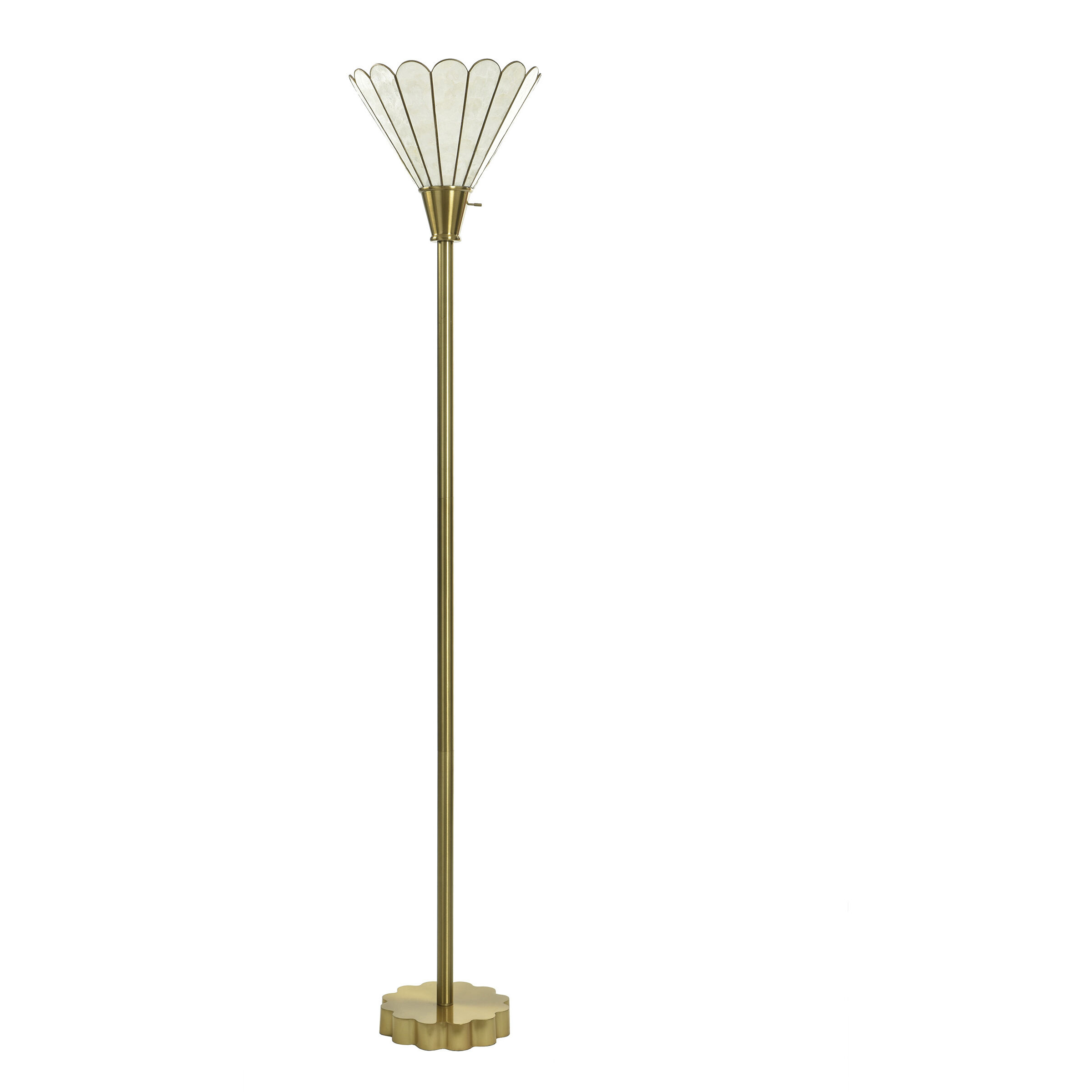Verity 71 inch 100 watt Polished Brass Floor Lamp Portable Light