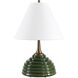 McKay 25 inch 150 watt Dark Green and Brass Table Lamp Portable Light