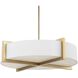 Cresson 4 Light 30 inch Matte Brushed Brass Pendant Ceiling Light