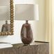 Vinson 29.5 inch 150 watt Mottled Glossy Brown Glaze and Antique Brass Table Lamp Portable Light