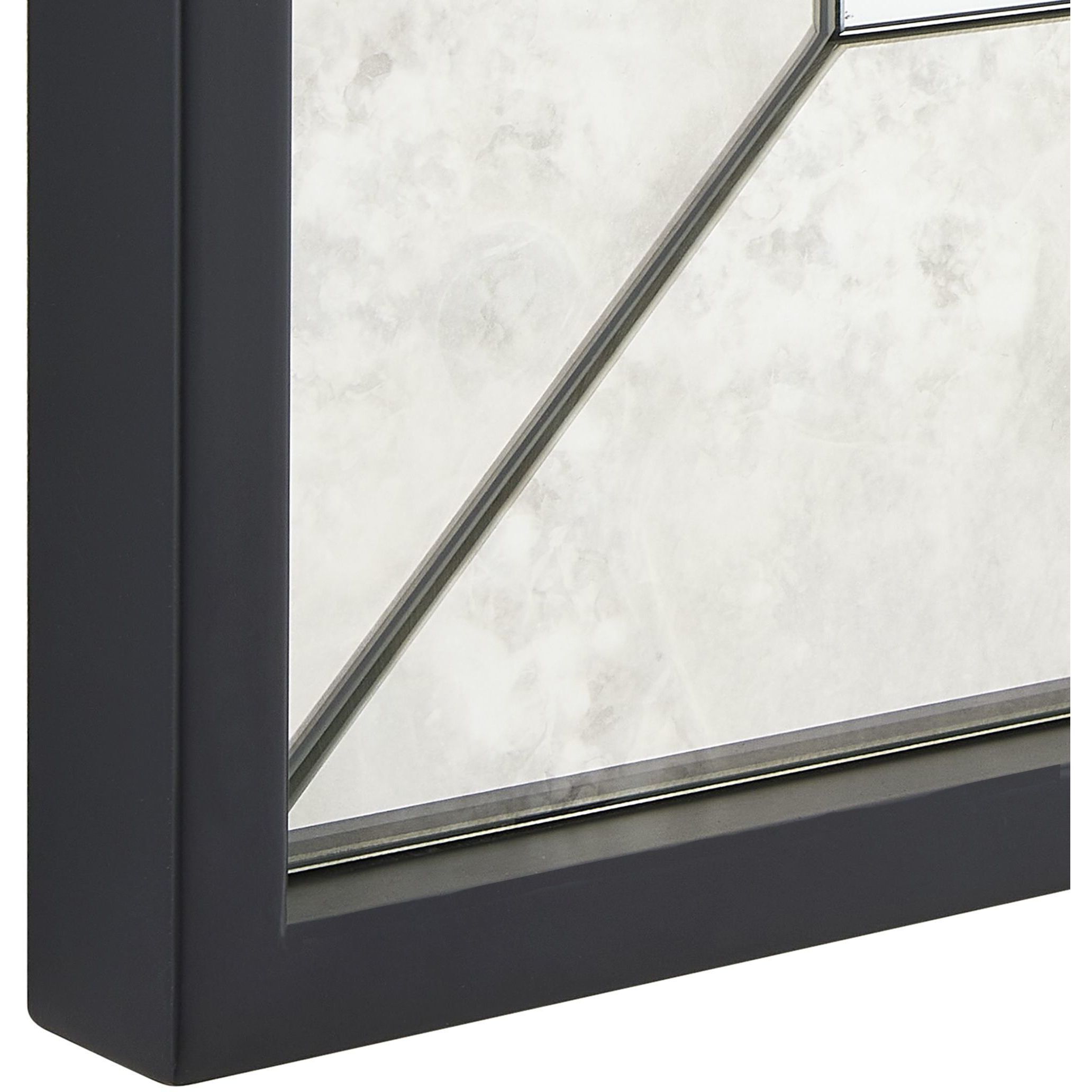 Marlowe 80 X 40 inch Black Iron and Antique Style Mirror Mirror