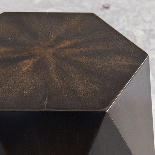 Volker 18 X 18 inch Worn Black Accent Table
