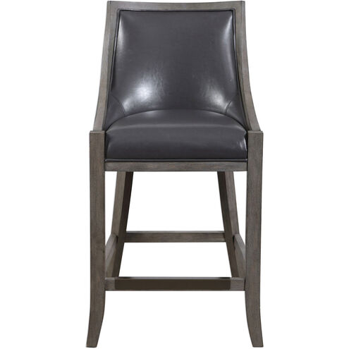 Elowen 39 inch Steel Gray and Weathered Charcoal Brown Counter Stool