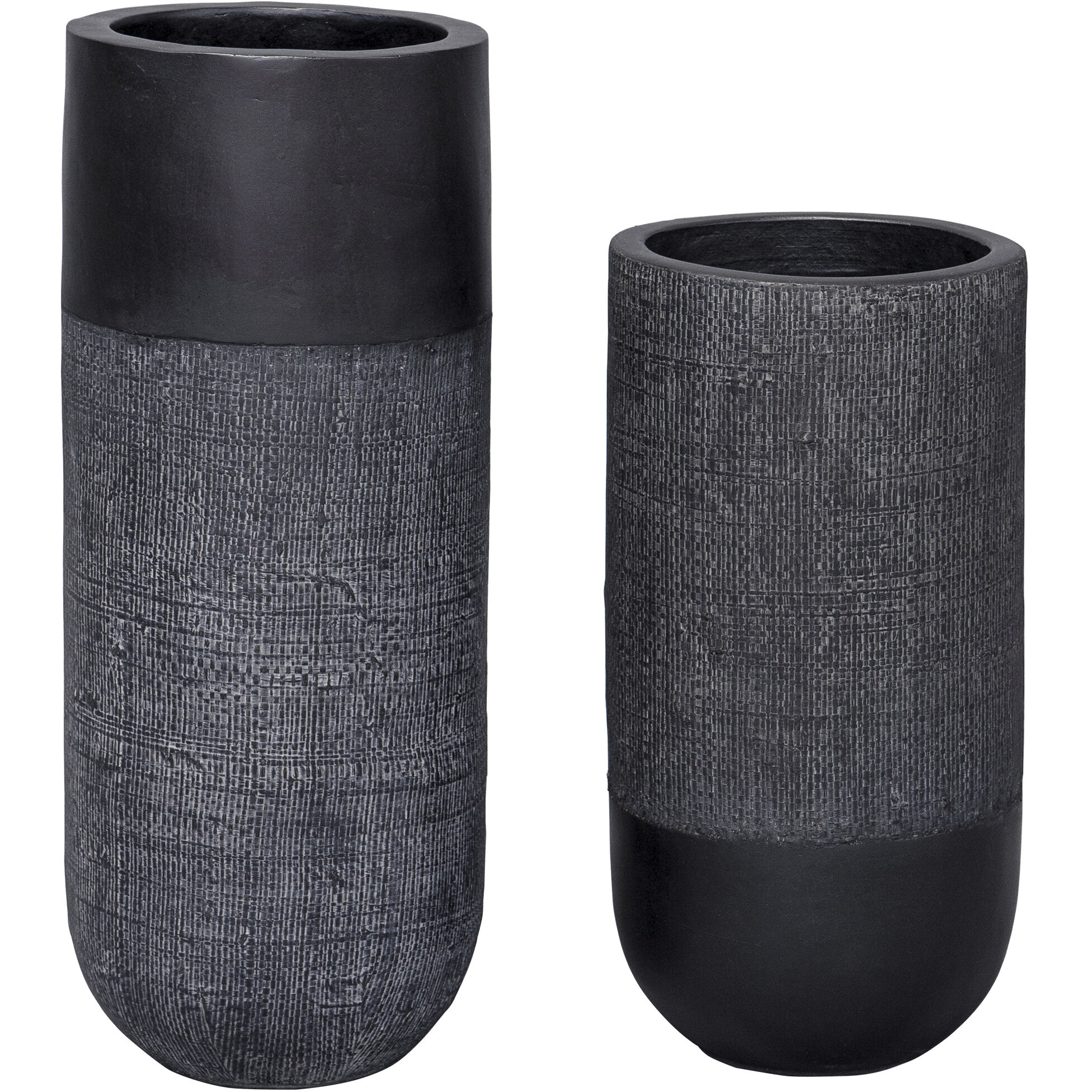 Woven Shadow 15.25 X 6 inch Vases, Set of 2