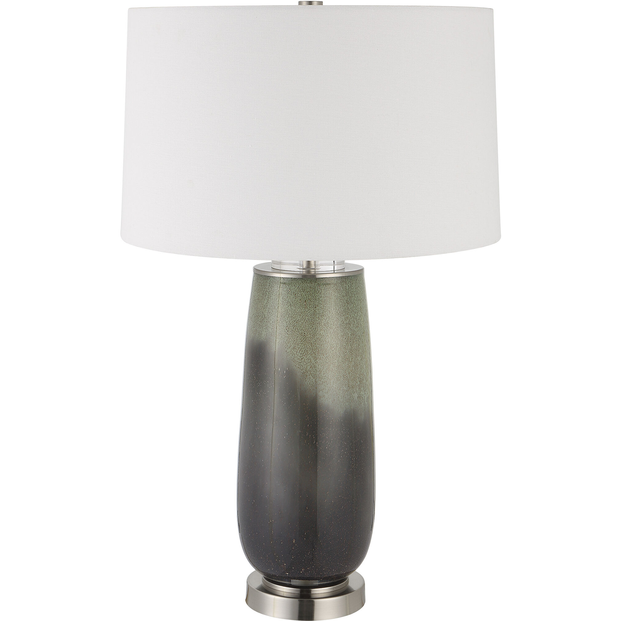 Campa 28 inch 150.00 watt Green and Gray-Blue Ombre Glass Table Lamp Portable Light