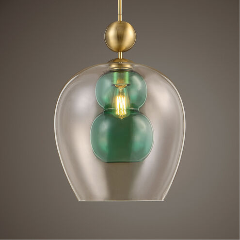 Shamrock 1 Light 16 inch Oxidized Antique Brass Pendant Ceiling Light