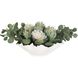 Protea Blooms Off-White and Green Bowl Centerpiece