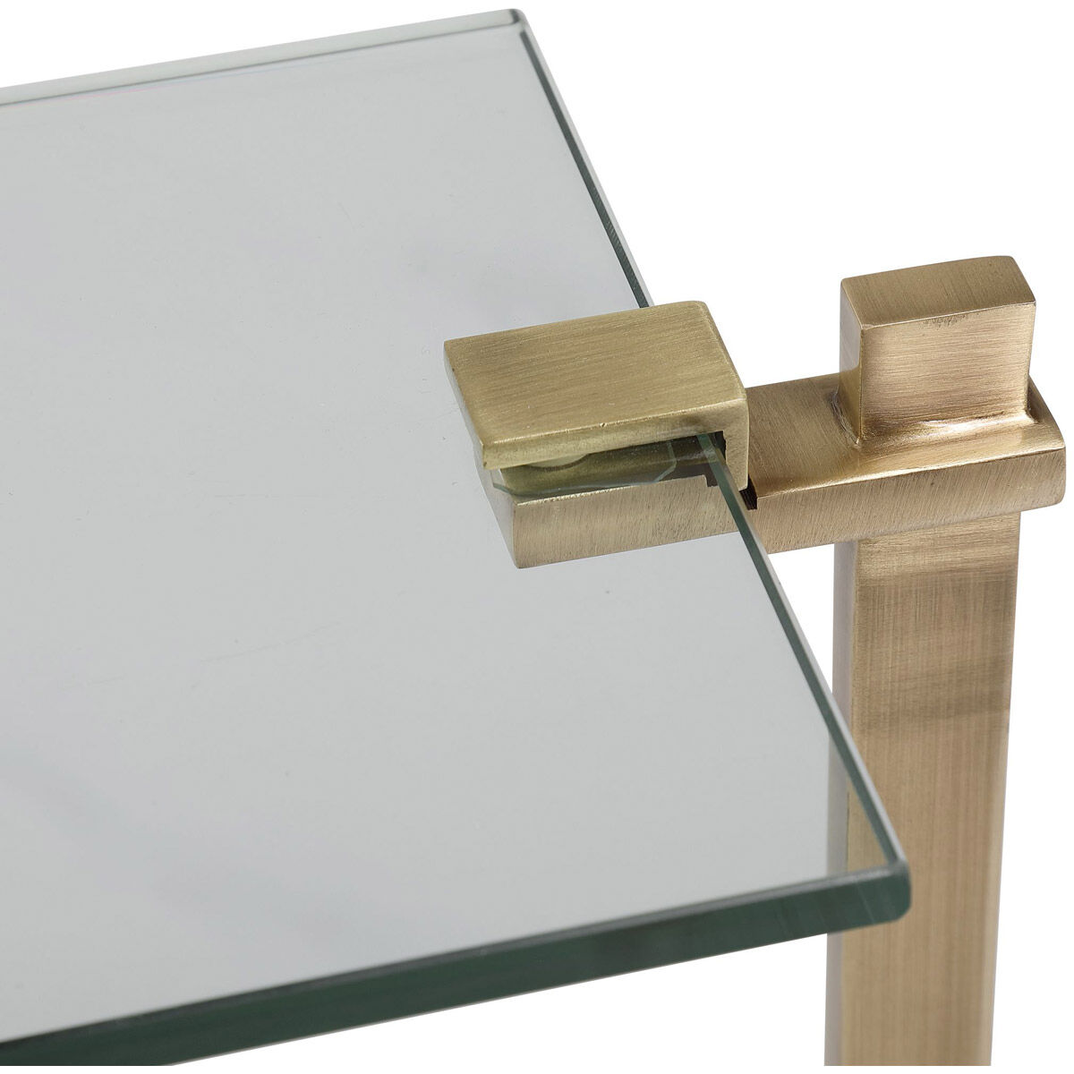 Butler 24 X 11 inch Brushed Brass and White Marble Coffee Tables