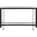 Shadow 55.25 inch Satin Black and Clear Glass Console Table