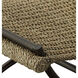 Playa Natural Seagrass and Brushed Gunmetal Bench