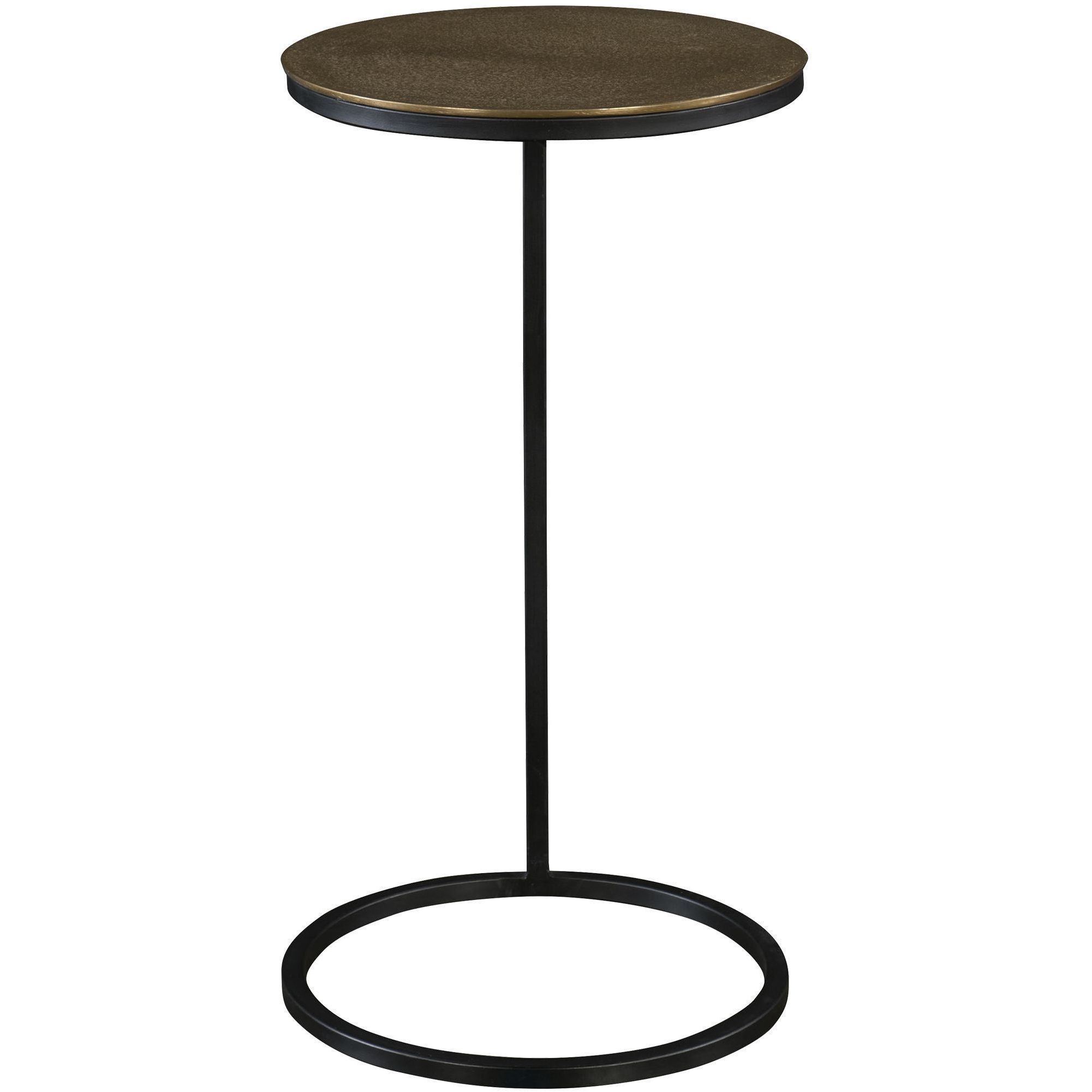 Brunei 24 X 13 inch Aged Black and Antique Gold Accent Table