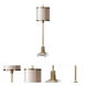 Villena 35 inch 75 watt Brass Buffet Lamp Portable Light