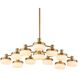 Wedge 12 Light 40.63 inch Warm Brass Chandelier Ceiling Light