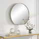 Cabell 30 X 28 inch Brushed Brass Mirror