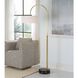 Huxford 69 inch 100.00 watt Antique Brushed Brass and Black Marble Floor Lamp Portable Light