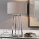 Keokee 32 inch 150 watt Polished Stainless Steel Lamp Portable Light
