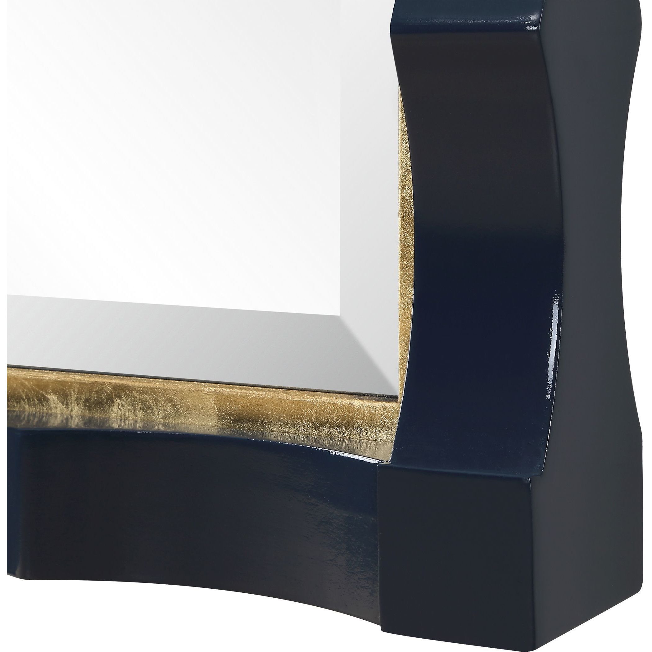 Gulf 39 X 31 inch Navy Lacquer Mirror