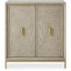 Alessia Oak with Cerused Finish and Brass 2 Door Cabinet