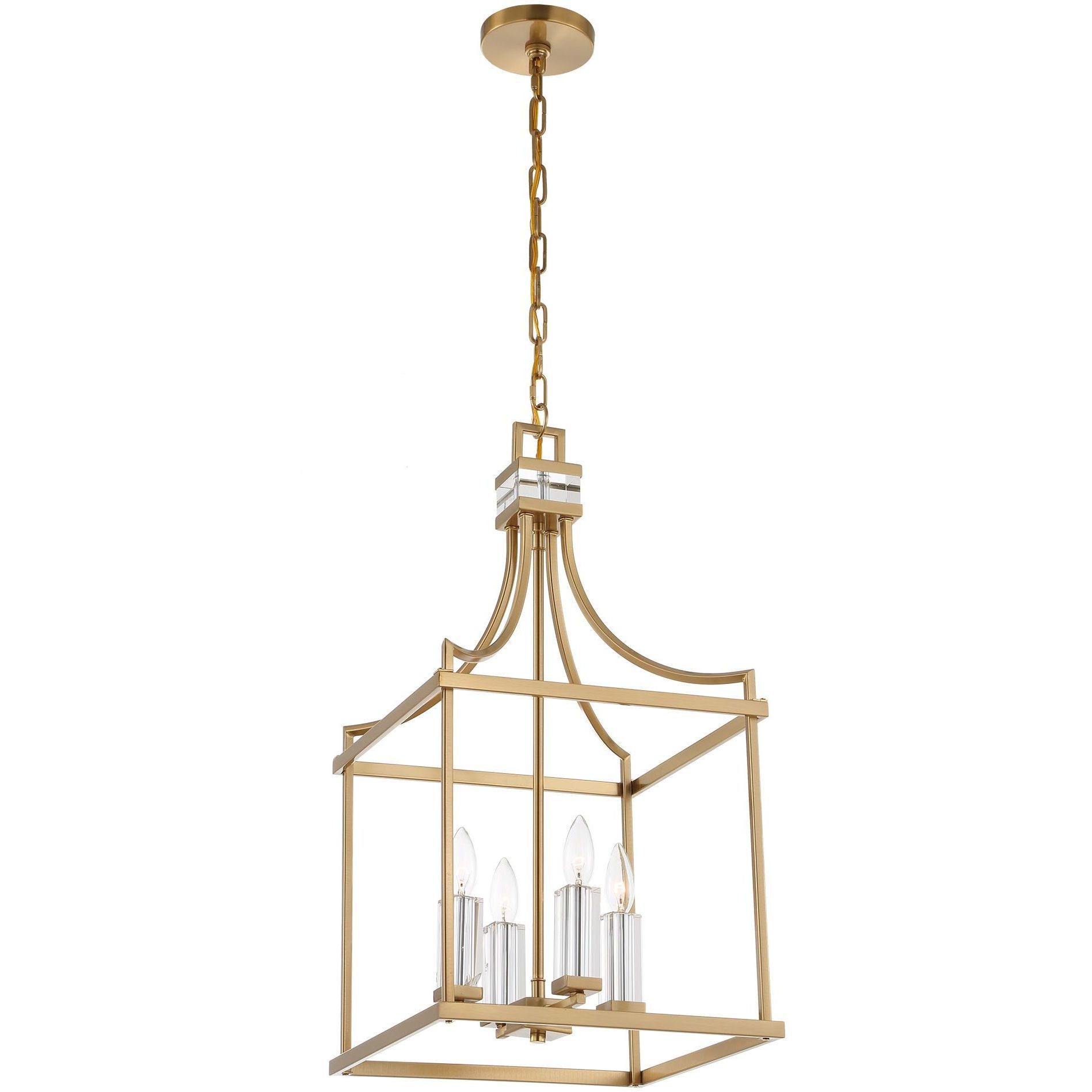 Montreal 4 Light 13.88 inch Warm Brass Pendant Ceiling Light