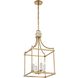 Montreal 4 Light 13.88 inch Warm Brass Pendant Ceiling Light