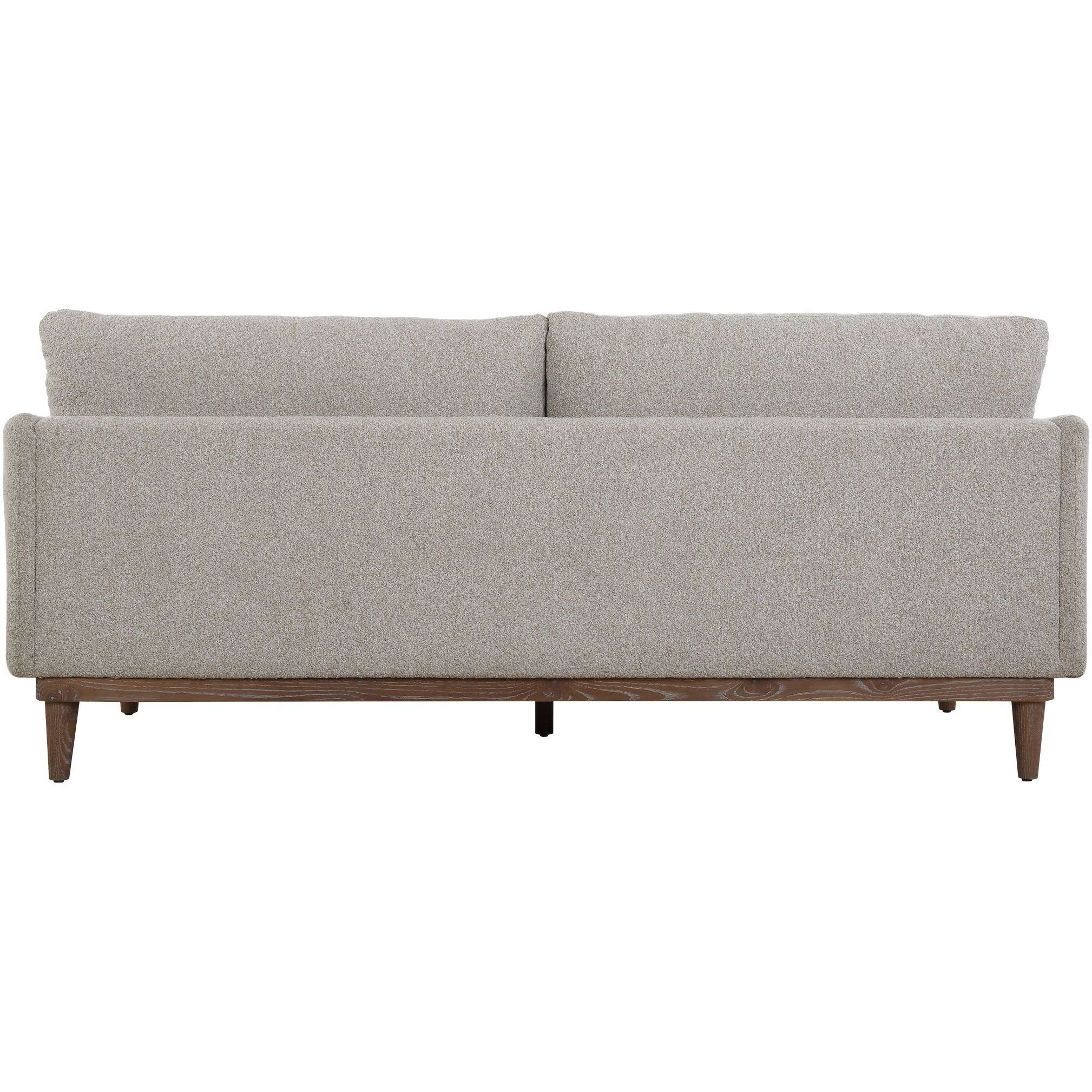 Freefall Beige Polyester and Walnut with Gray Ceruse Sofa