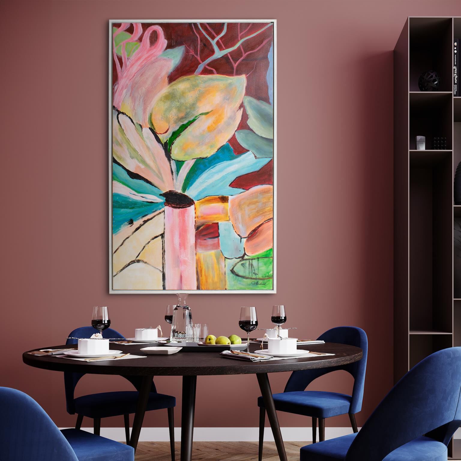 A Visit to Abbotsbury 61.5 X 37.5 inch Hand Painted Canvas