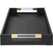 Wessex Black Faux Shagreen with Acrylic and Brass Tray