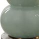 Sanctuary 35.25 inch 150.00 watt Greenish-Gray Glass with Brass and Crystal Table Lamp Portable Light