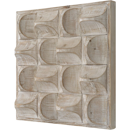 Pickford Distressed Natural Wash with Ivory Highlights Wood Wall Decor